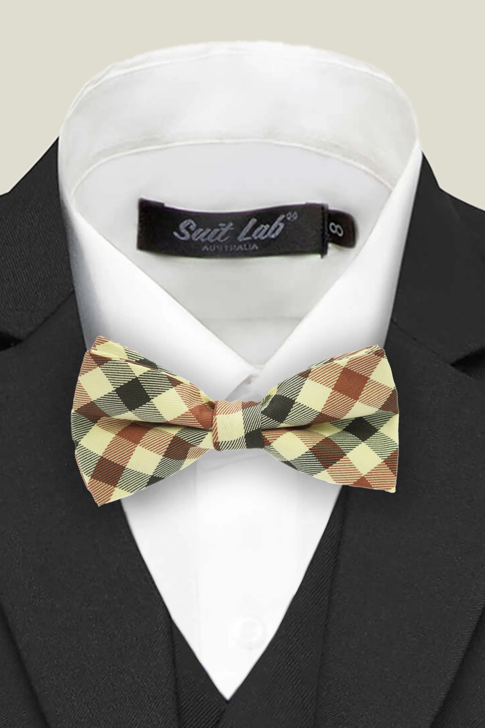 Boys Bow Tie - Vintage Checkered