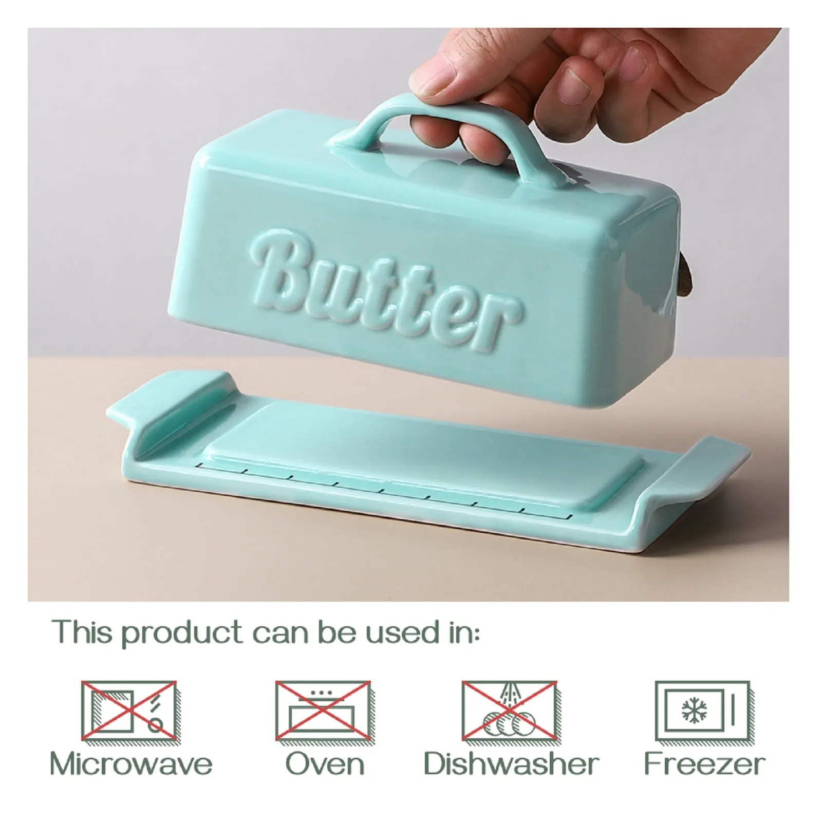 Butter Dish Set Blue