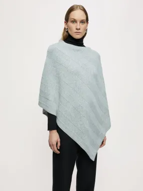 Cashmere Poncho | Mid Grey