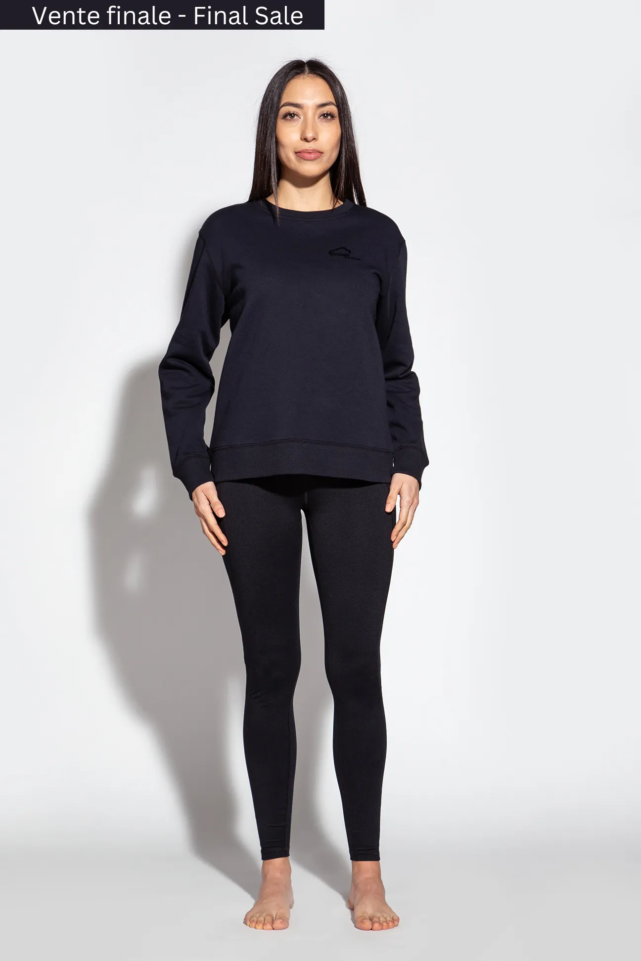 Cassie Comfy Crewneck sweatshirt (Black)