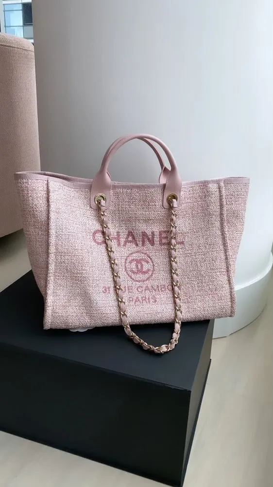 Chanel deauville tweed bag