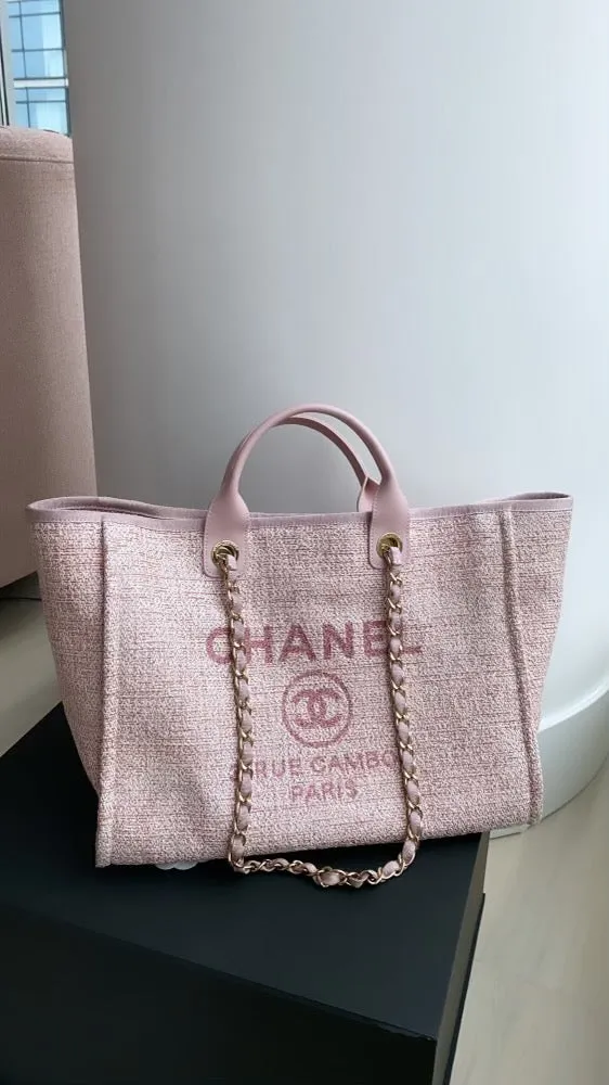 Chanel deauville tweed bag