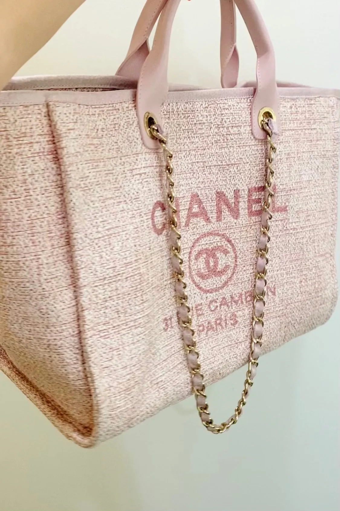 Chanel deauville tweed bag