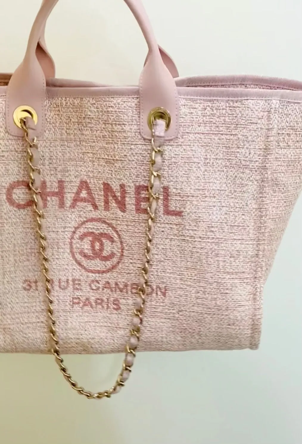 Chanel deauville tweed bag