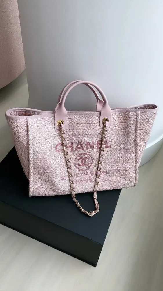 Chanel deauville tweed bag