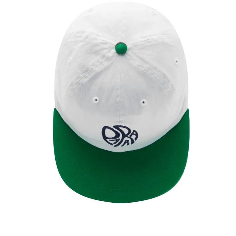 circle tweak logo 6 panel hat (off white/green)