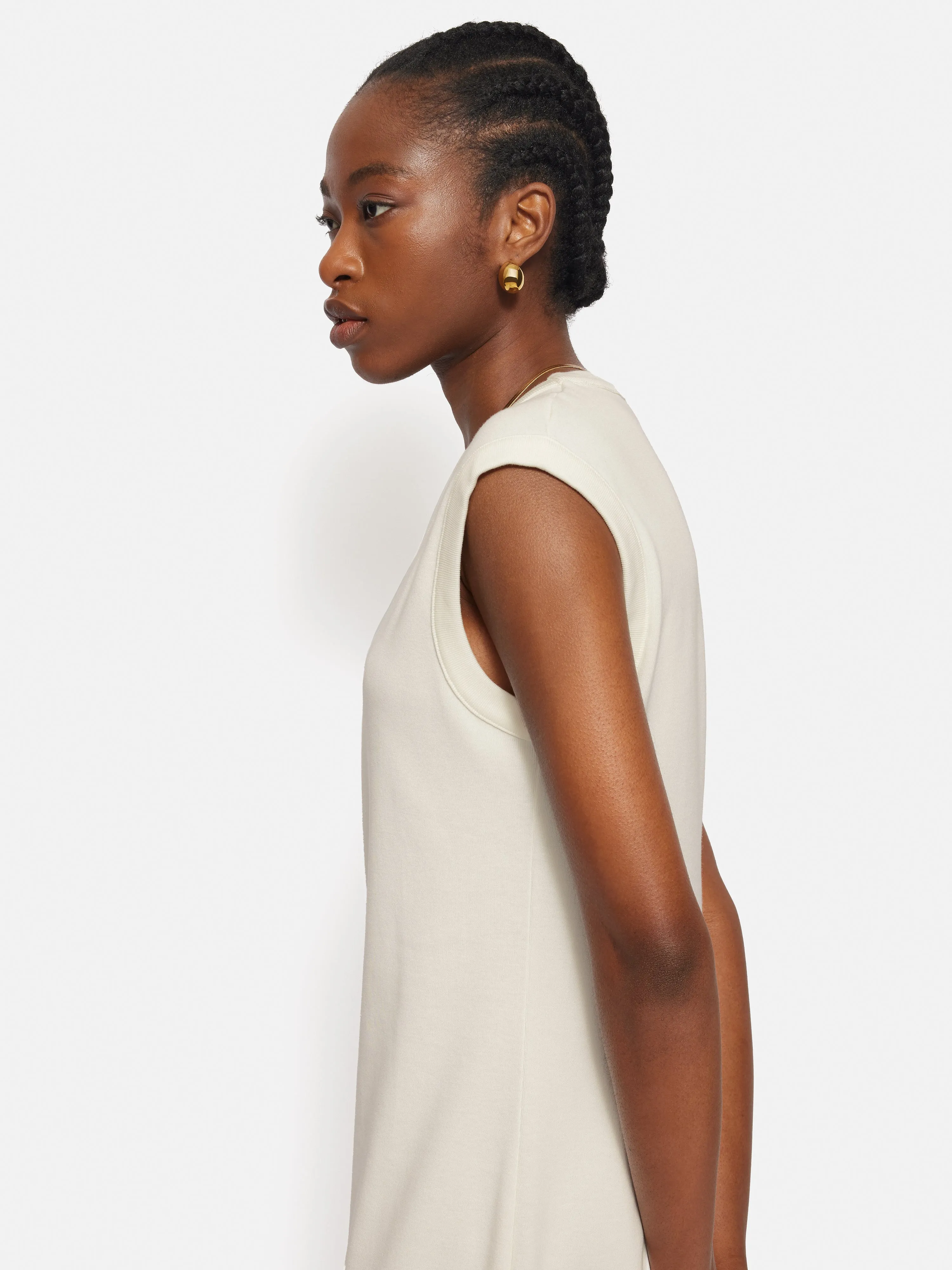 Column T Shirt Dress | Cream