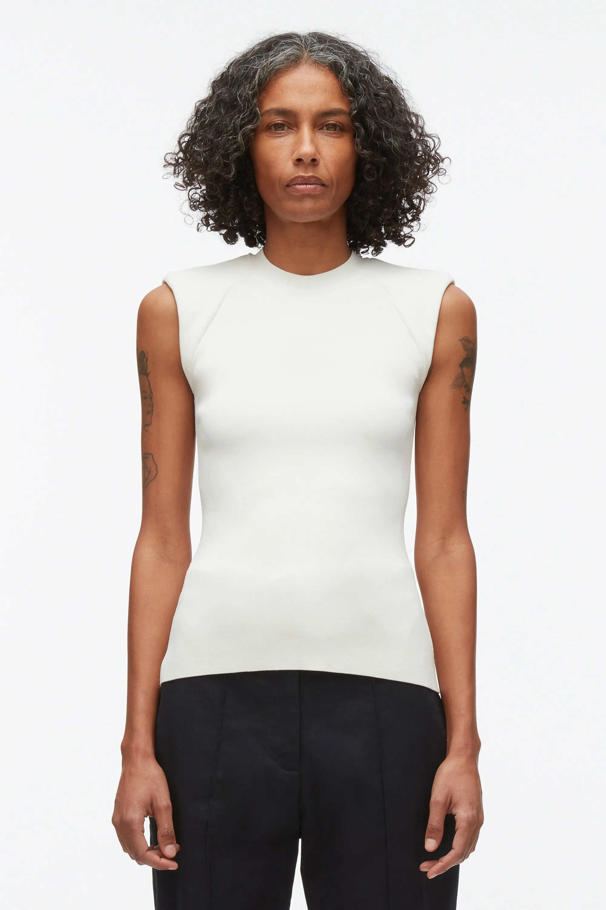 Compact Rib Sleeveless Top