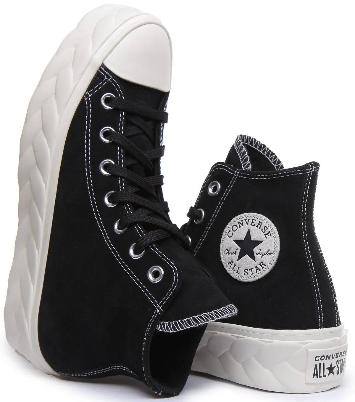 Converse 568687C CT All Star Hi Platform Trainer In Black For Women