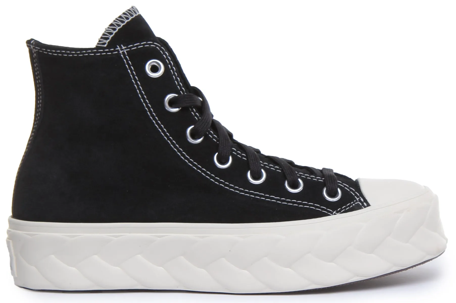 Converse 568687C CT All Star Hi Platform Trainer In Black For Women