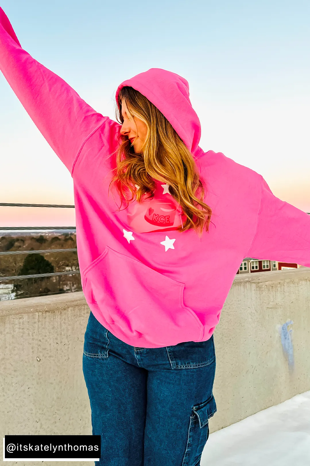 Custom Monogram Cowgirl Pink Hoodie