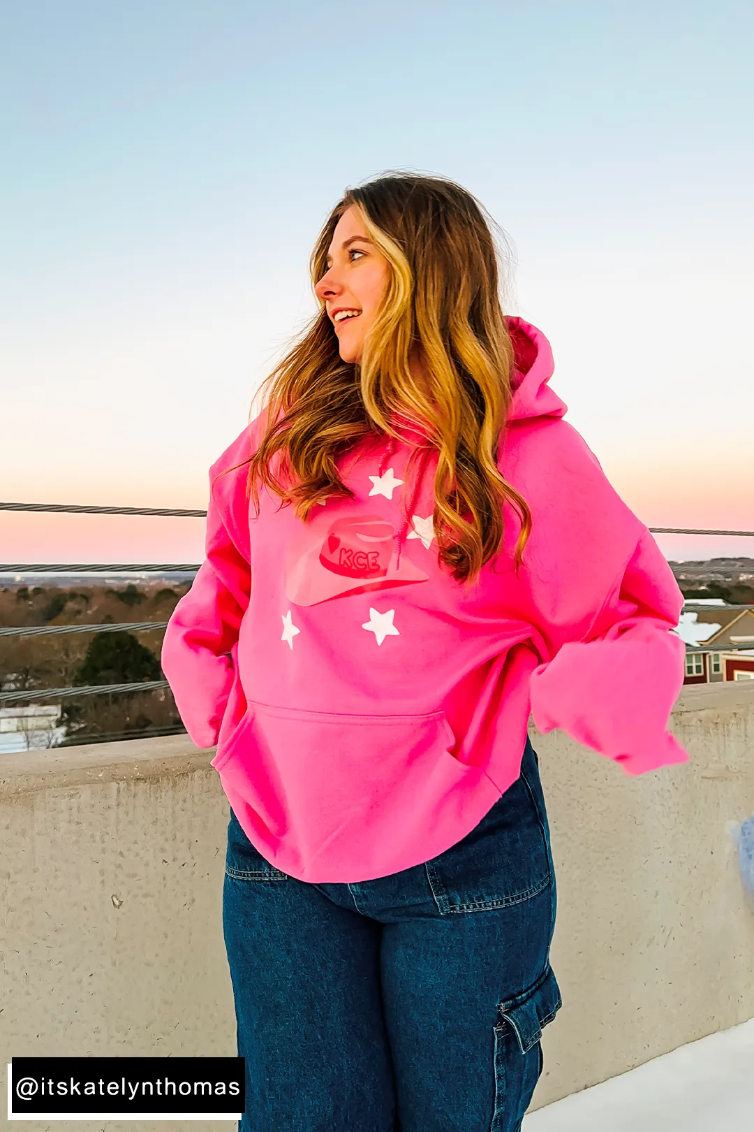 Custom Monogram Cowgirl Pink Hoodie