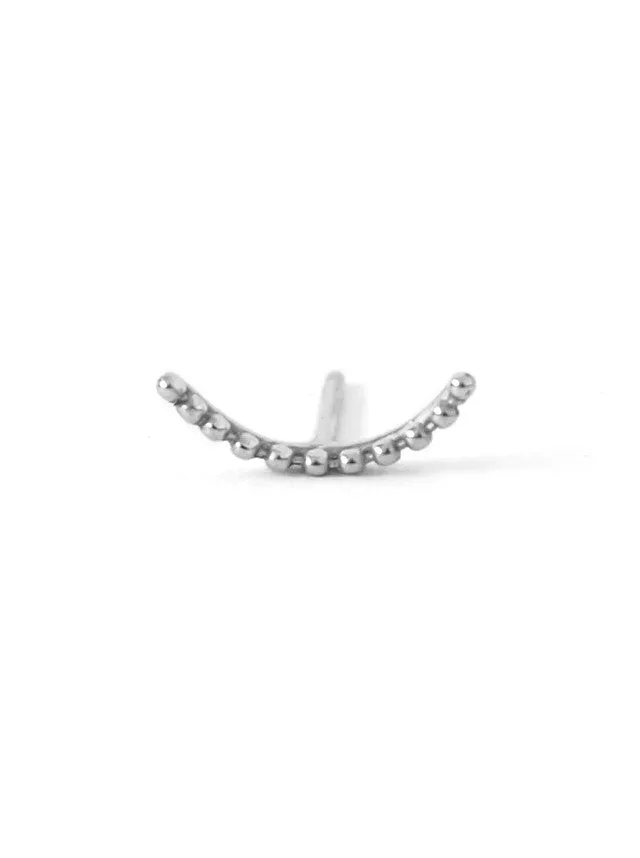 Dot Arc Stud Large, Silver (single)