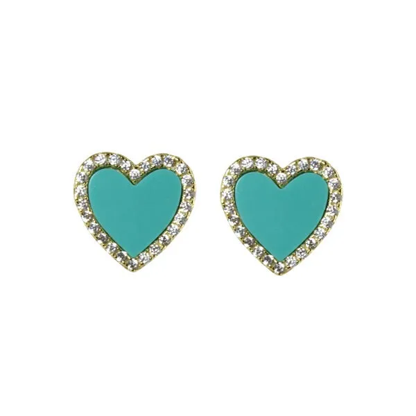 ENAMEL HEART EARRINGS