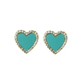 ENAMEL HEART EARRINGS