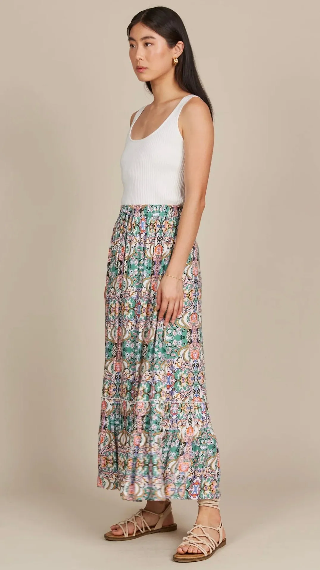 Esme Maxi Skirt Lotus Fleuron