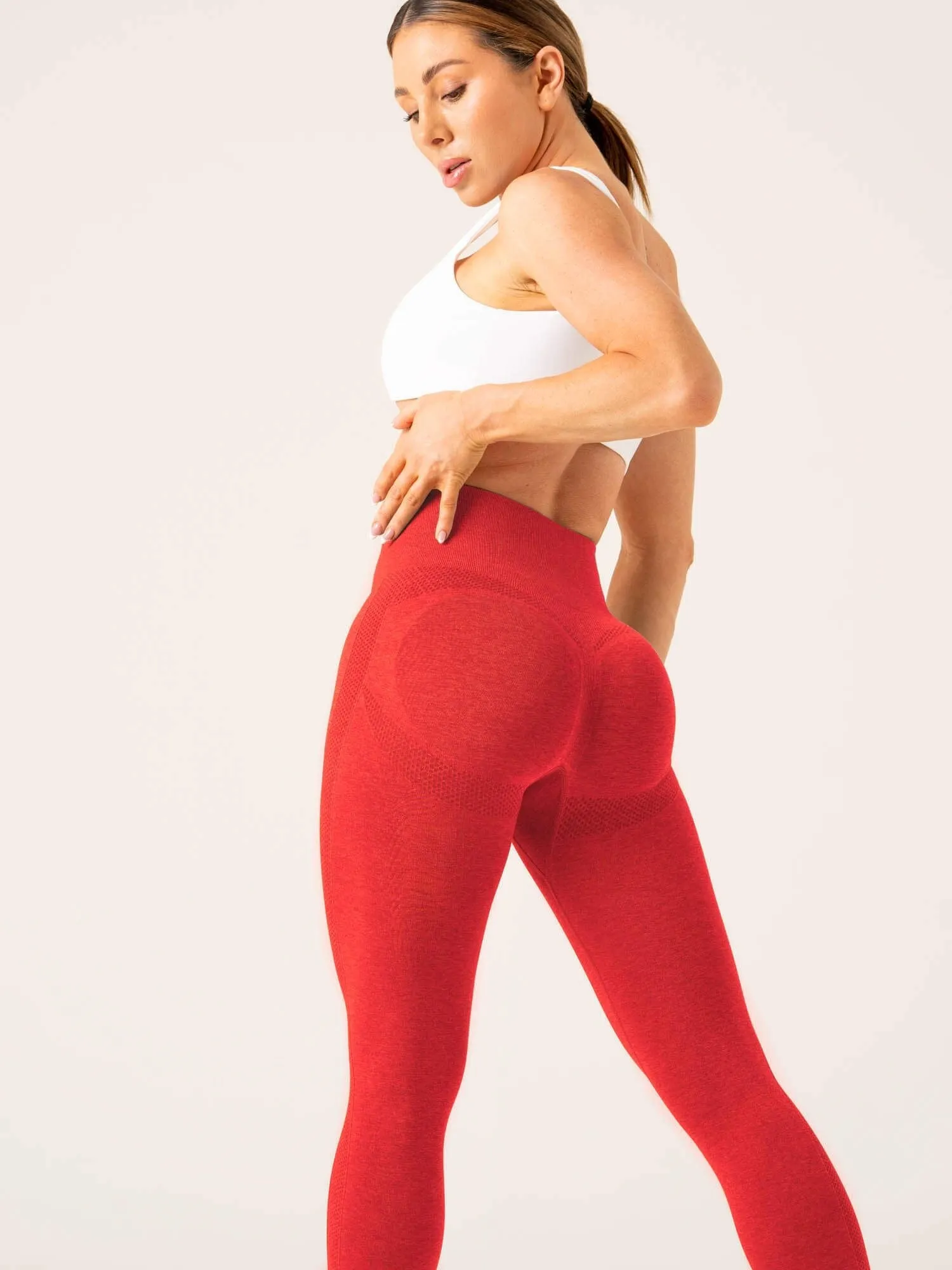 Evolve Seamless Leggings - Red Marl