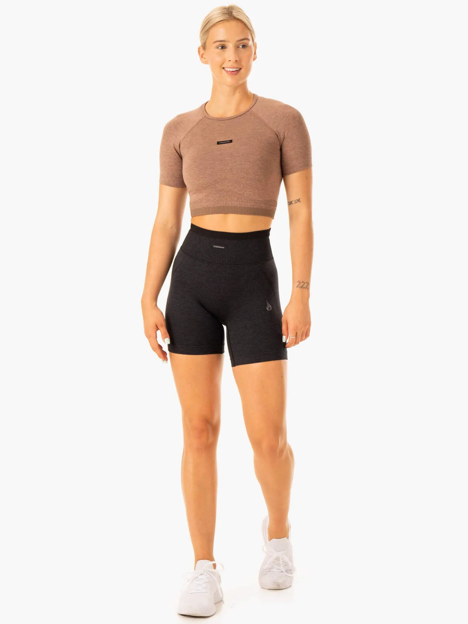 Excel Seamless T-Shirt - Mocha Marl