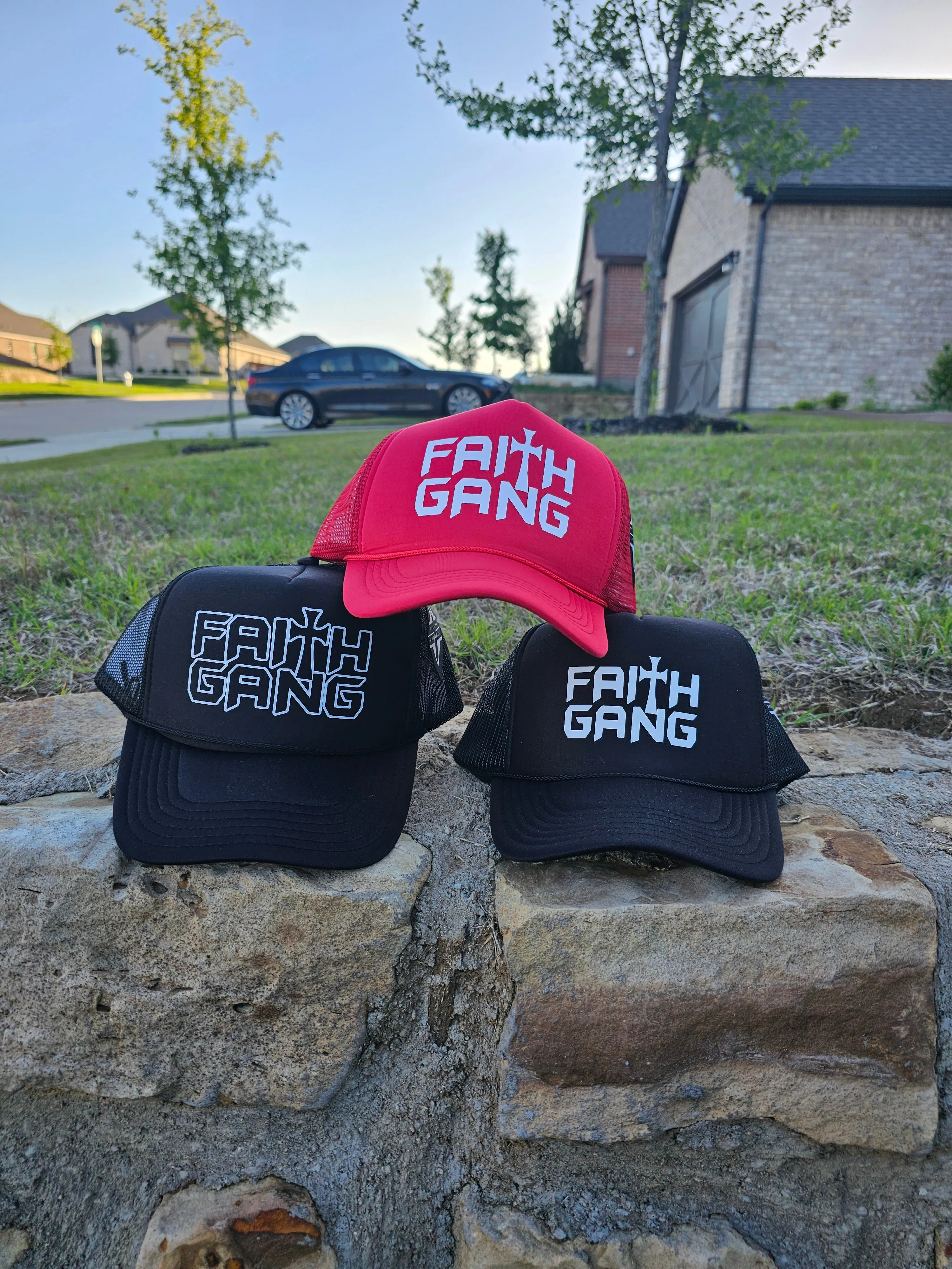 Faith Gang Red Trucker Cap