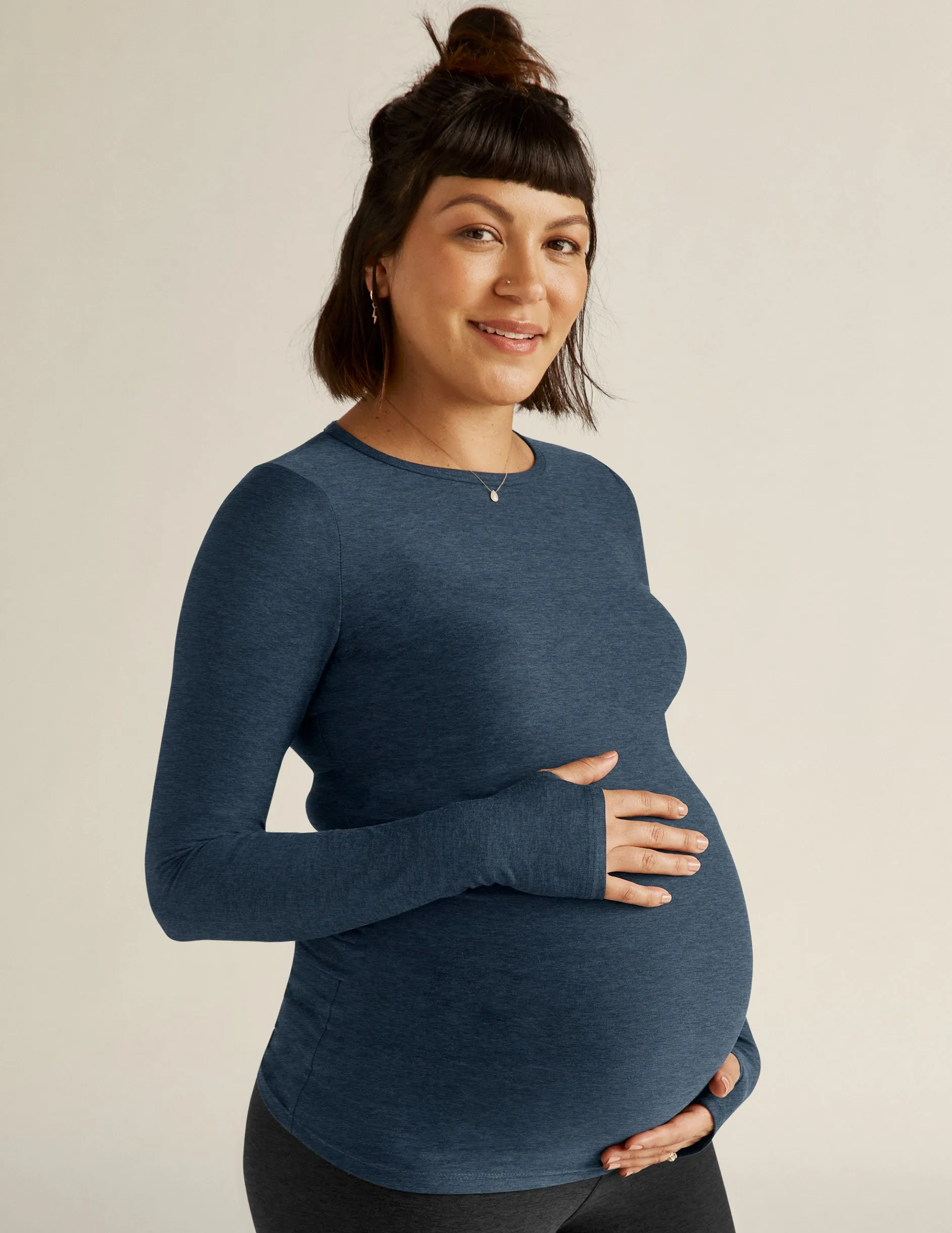 Featherweight Count On Me Maternity Crew Pullover