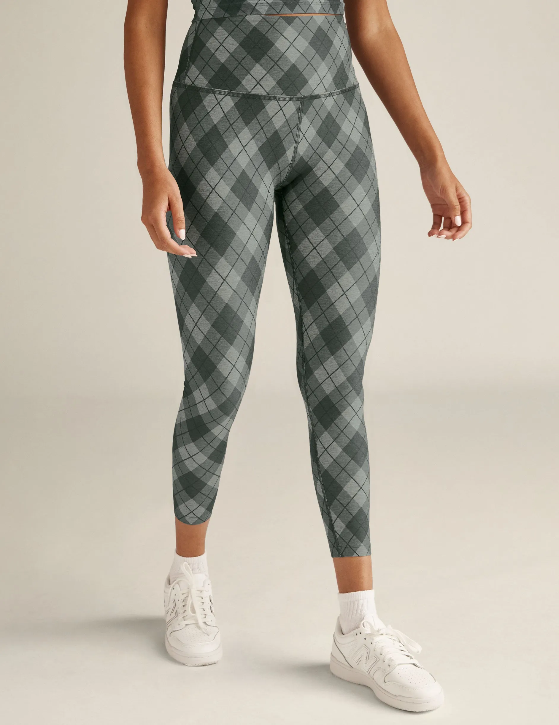 Gray Beyond Argyle SoftMark High Waisted Midi Legging