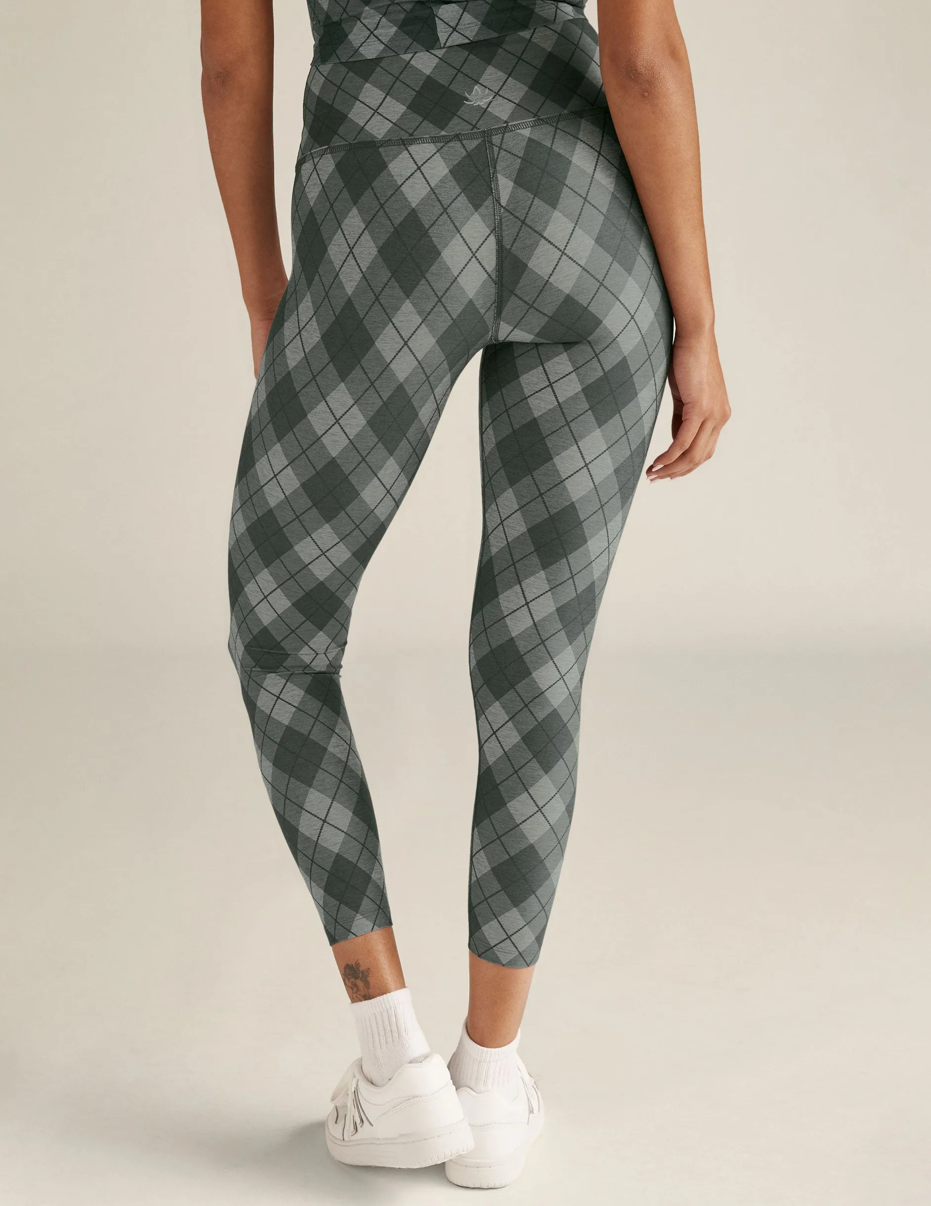 Gray Beyond Argyle SoftMark High Waisted Midi Legging