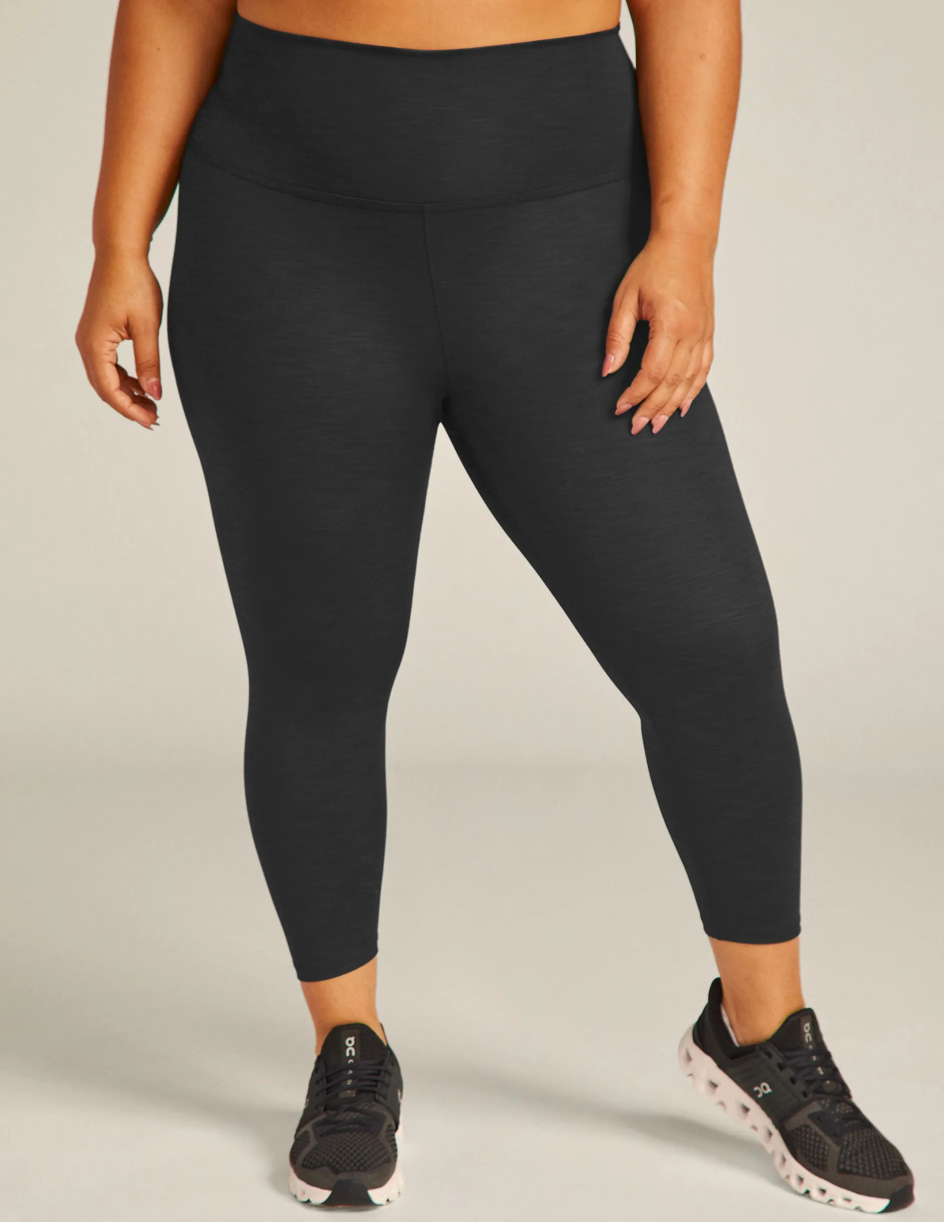 Heather Rib High Waisted Midi Legging