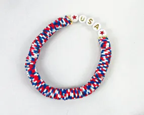 Heishi Color Pop Bracelet Patriotic Tie Dye(USA)