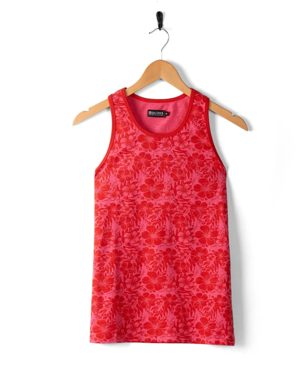 Hibiscus - Womens Vest - Red