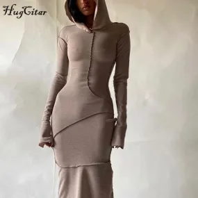 Hugcitar 2020 Long Sleeve Maxi Dress