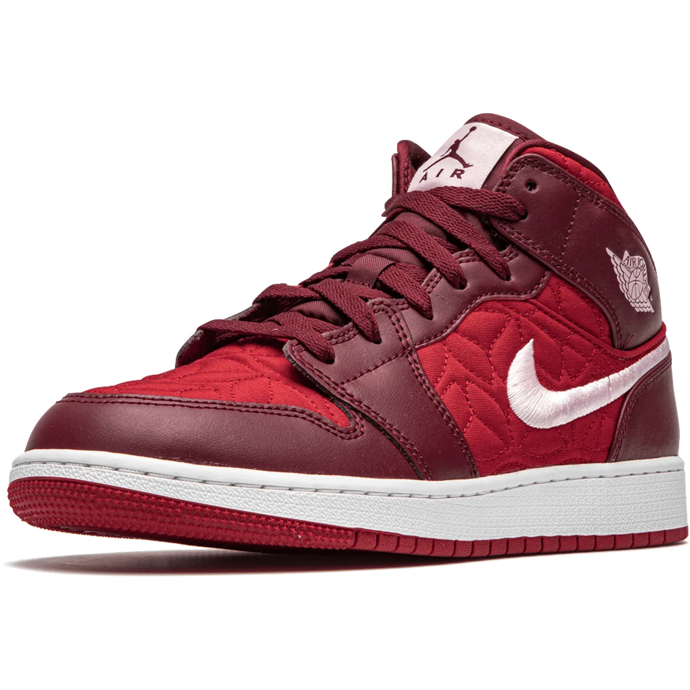 Jordan 1 Mid SE Red Quilt Womens (GS)