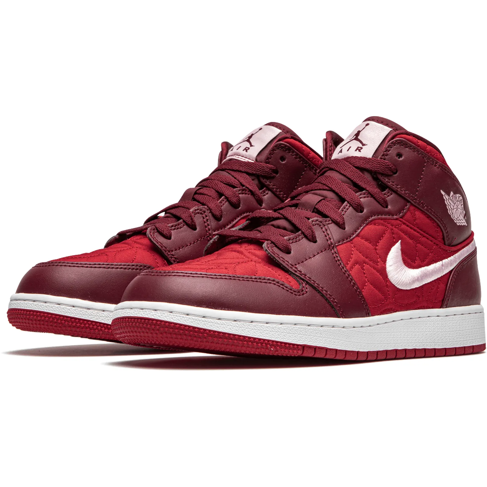 Jordan 1 Mid SE Red Quilt Womens (GS)