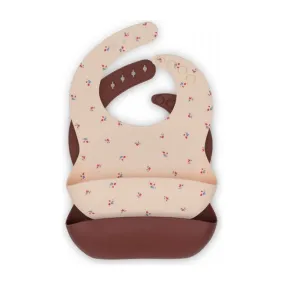 Konges Sløjd - 2 Pack Silicone Baby Bib - Bloom/Bordeaux