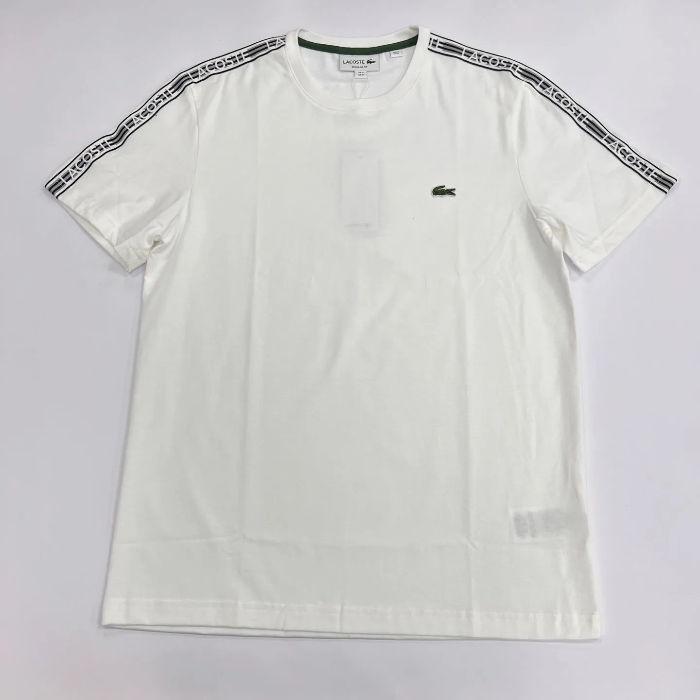 LACOSTE Regular Fit Logo Stripe T-Shirt