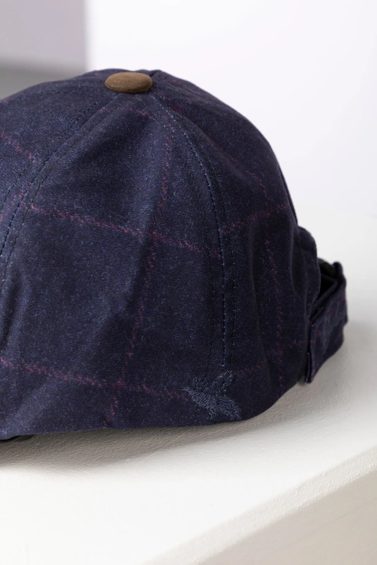 Ladies Tweed Print Baseball Cap with Nubuck Peak - Danby