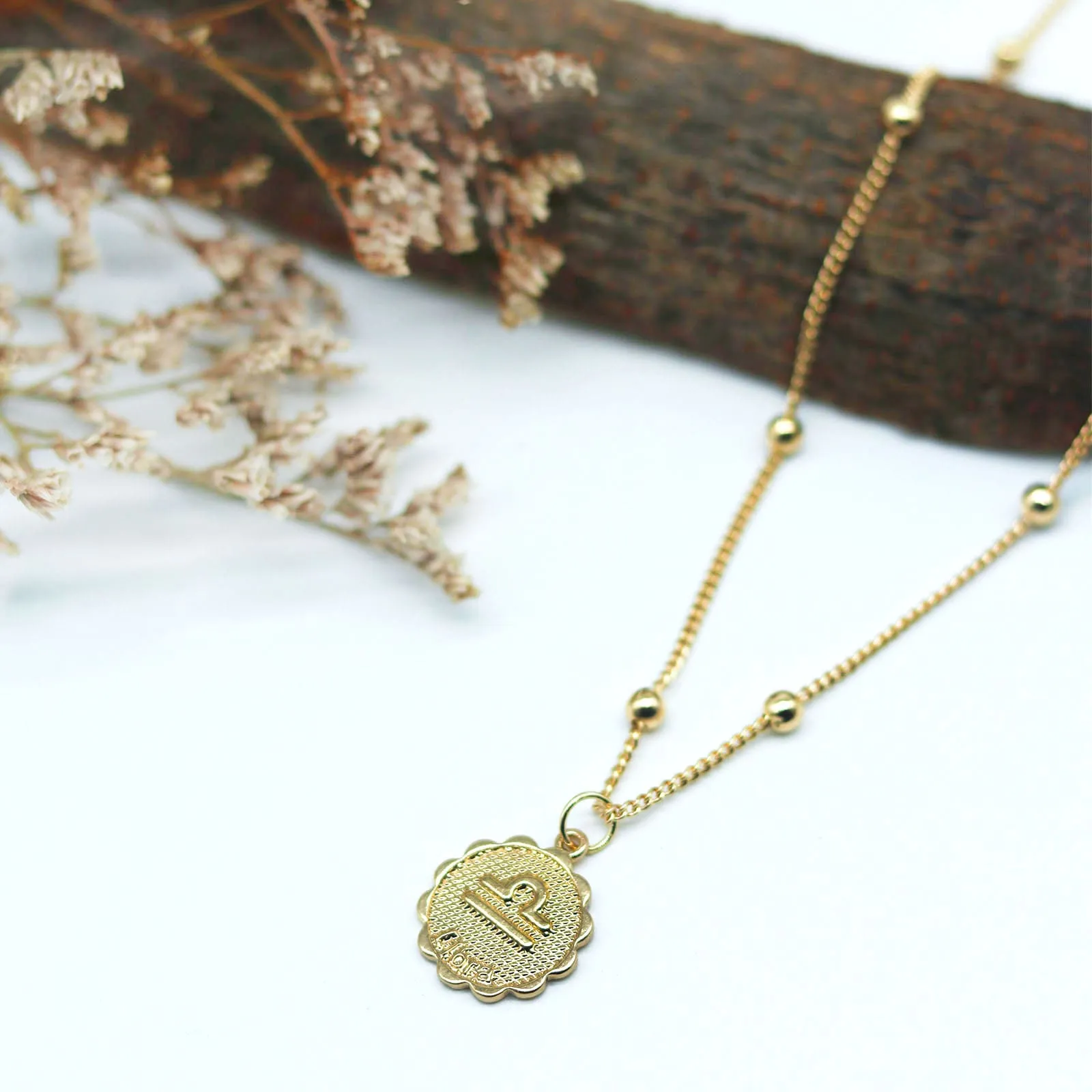 Libra Zodiac Pendant Necklace