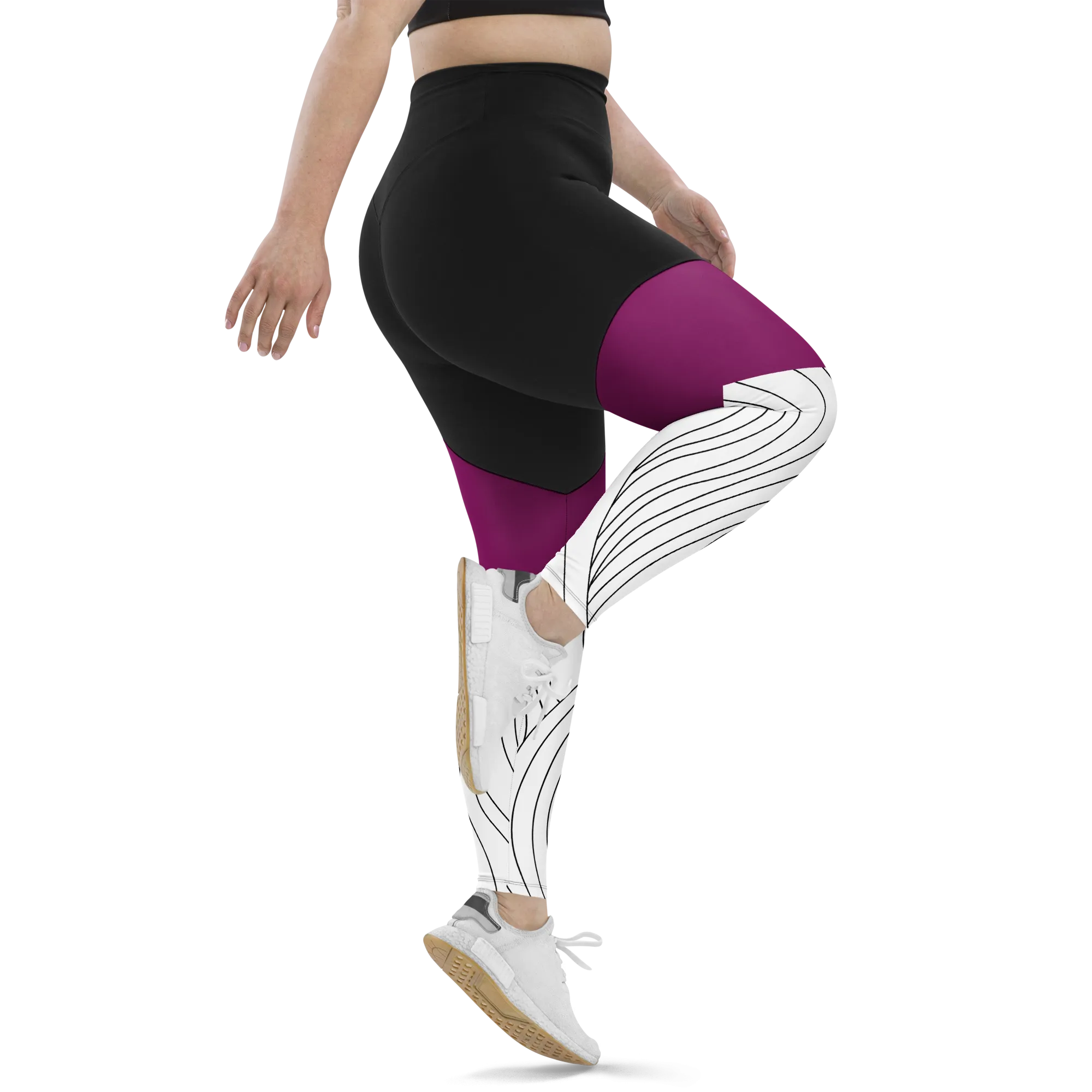 Lined Wine Compression Leggings