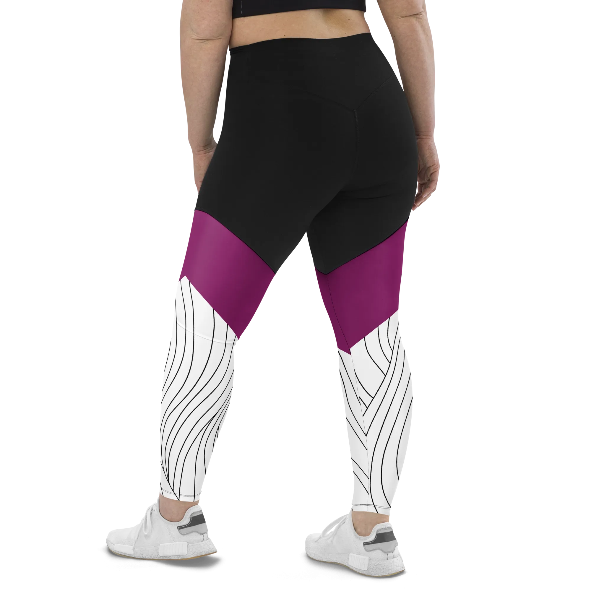 Lined Wine Compression Leggings