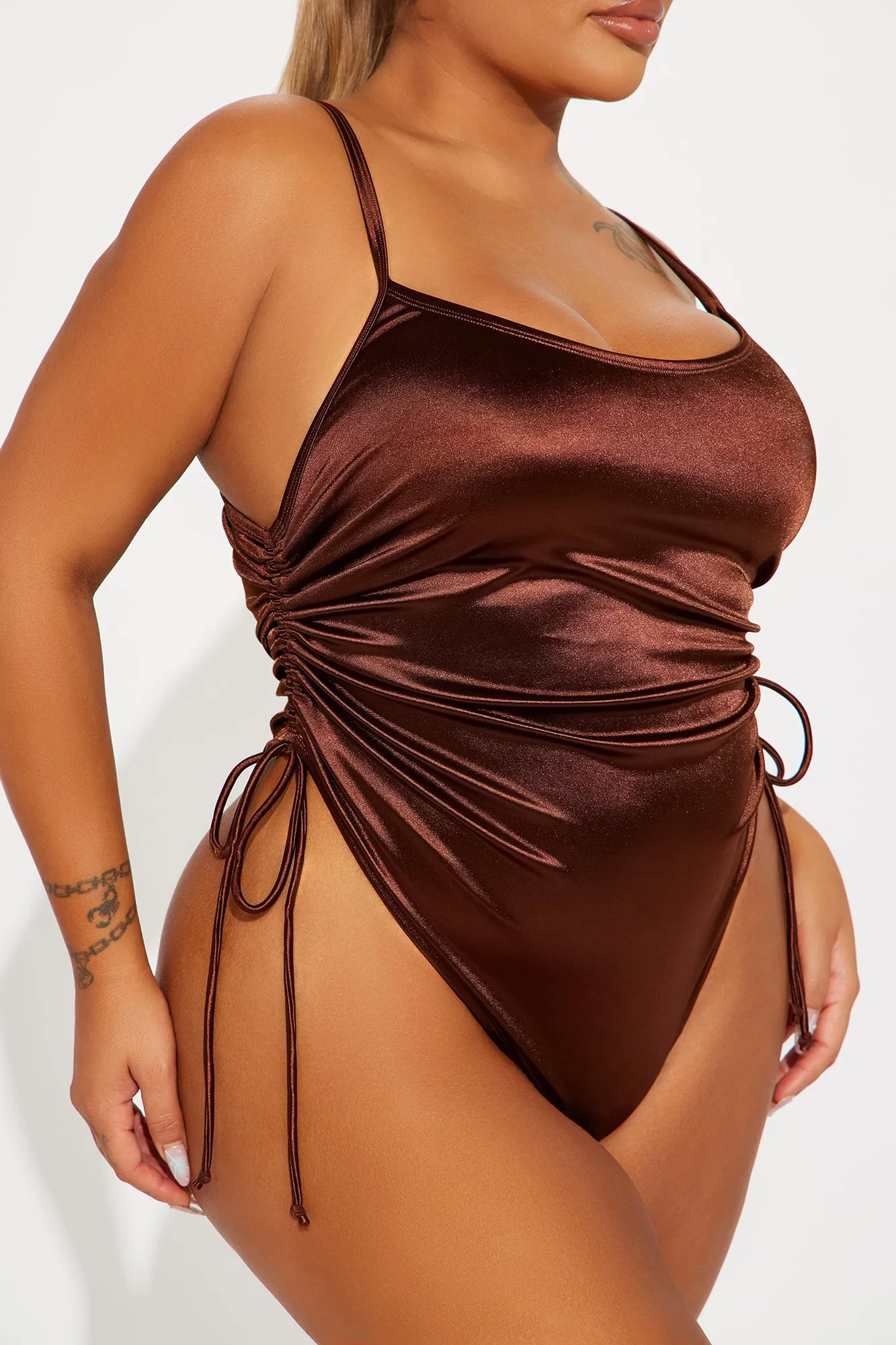 Liza Ruched 1 Piece Swimsuit - Bronze