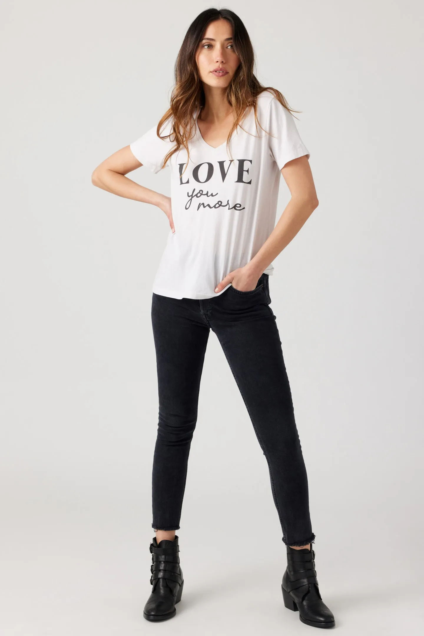 Love You More V-Neck Tee