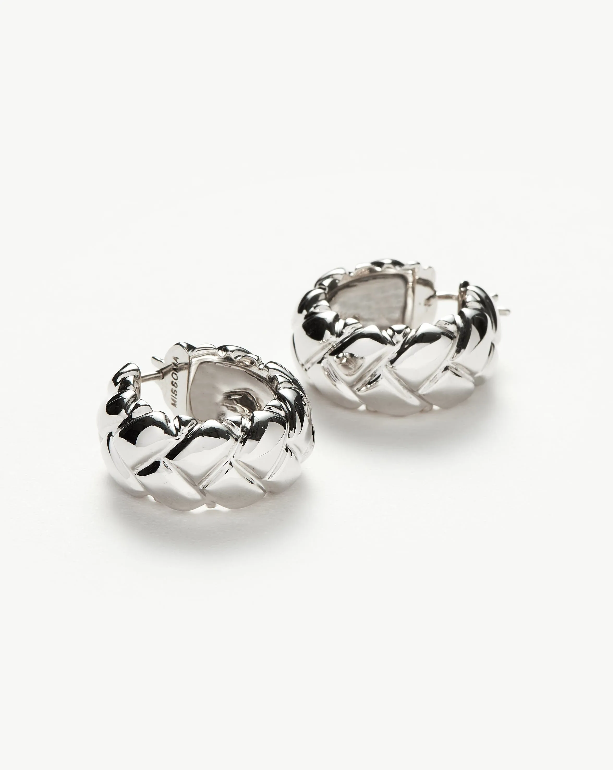 Lucy Williams Chunky Waffle Hoop Earrings