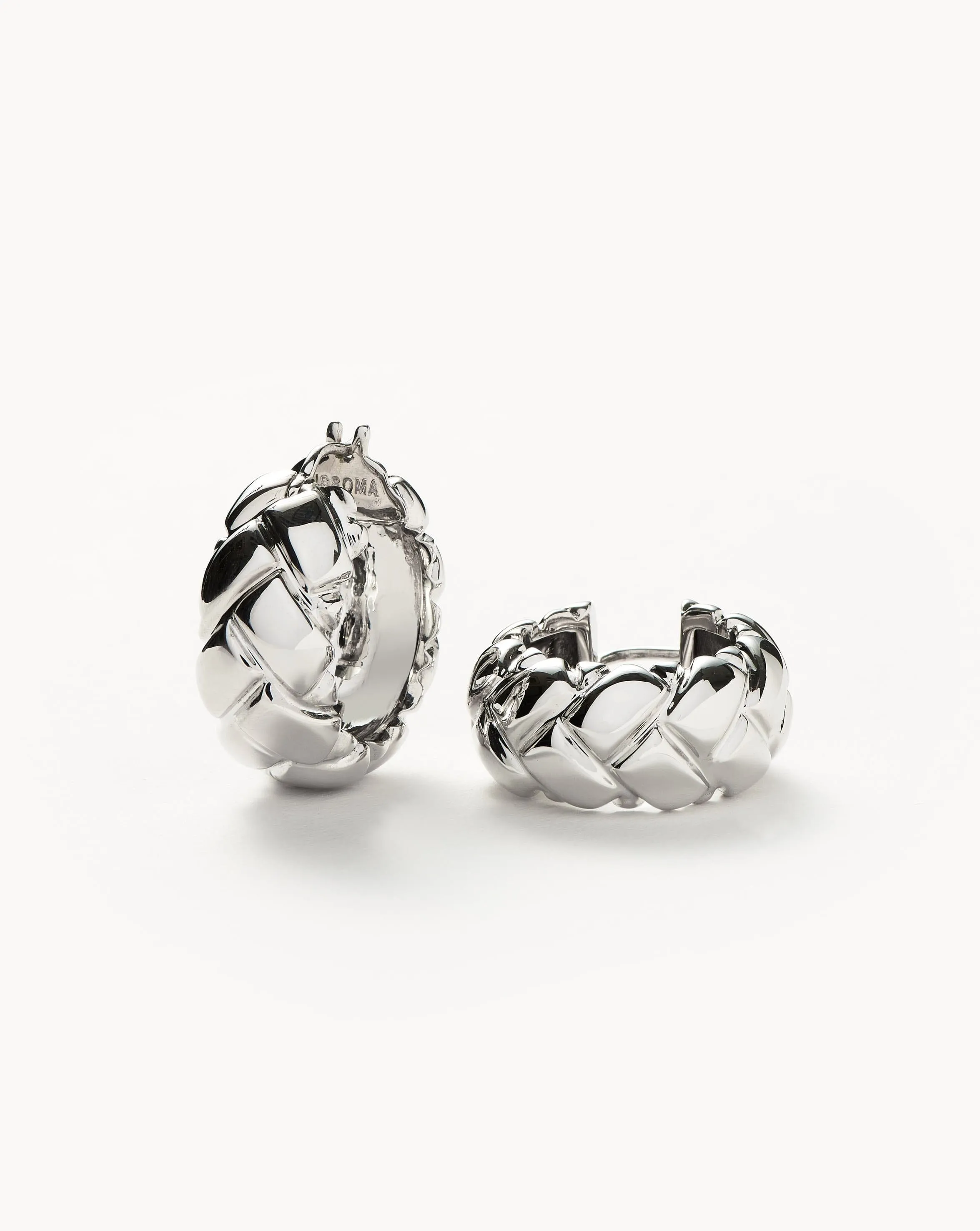 Lucy Williams Chunky Waffle Hoop Earrings