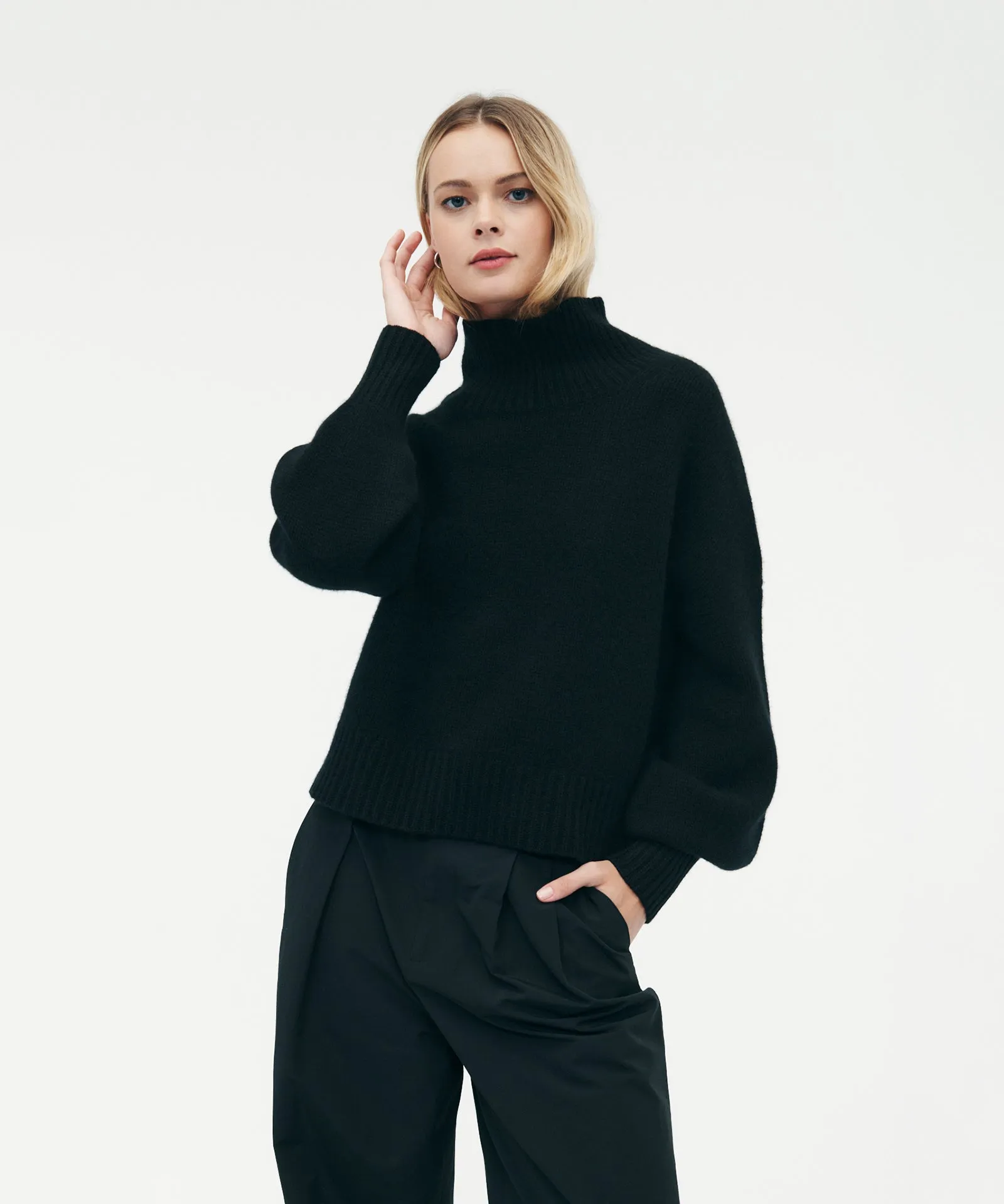 Luxe Cashmere Oversized Turtleneck