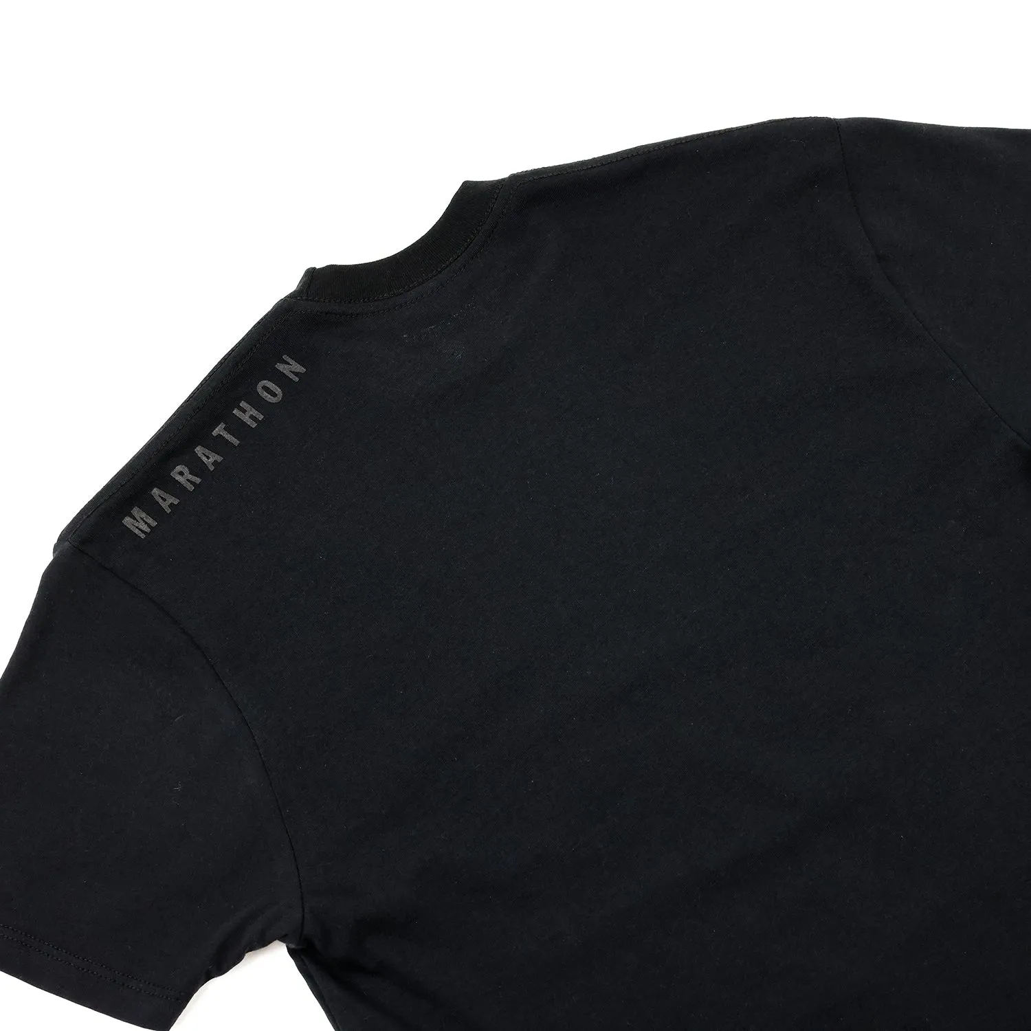 Marathon Shoulder T-Shirt (Ultra Fitted) - Black/Black