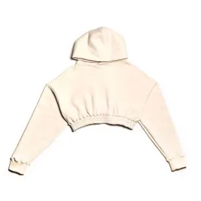 Marathon Womens Crop Hoodie - Natural