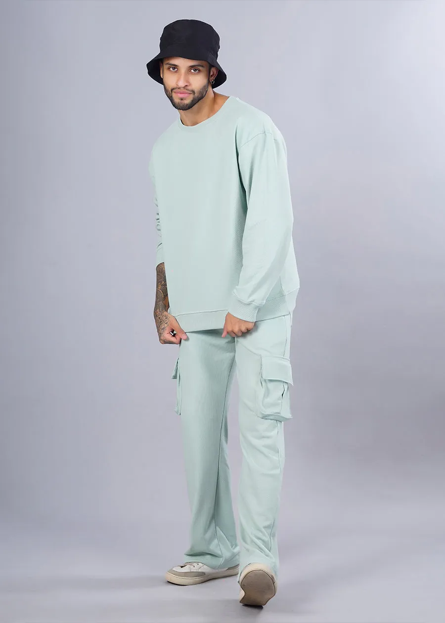 Men Premium Terry Co-ord Set - Mint Green