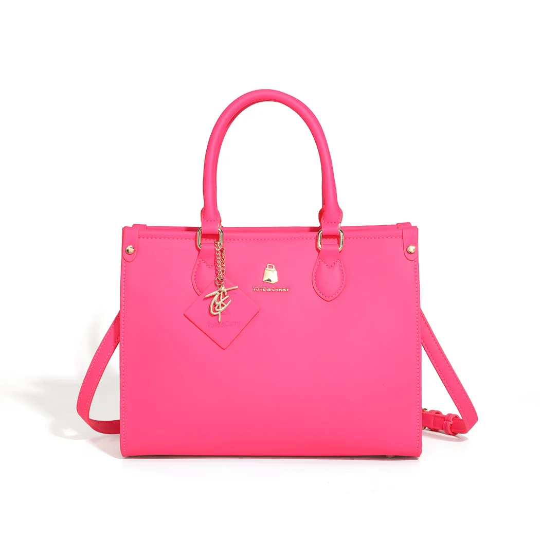 Neon Pink Mini Tote Bag