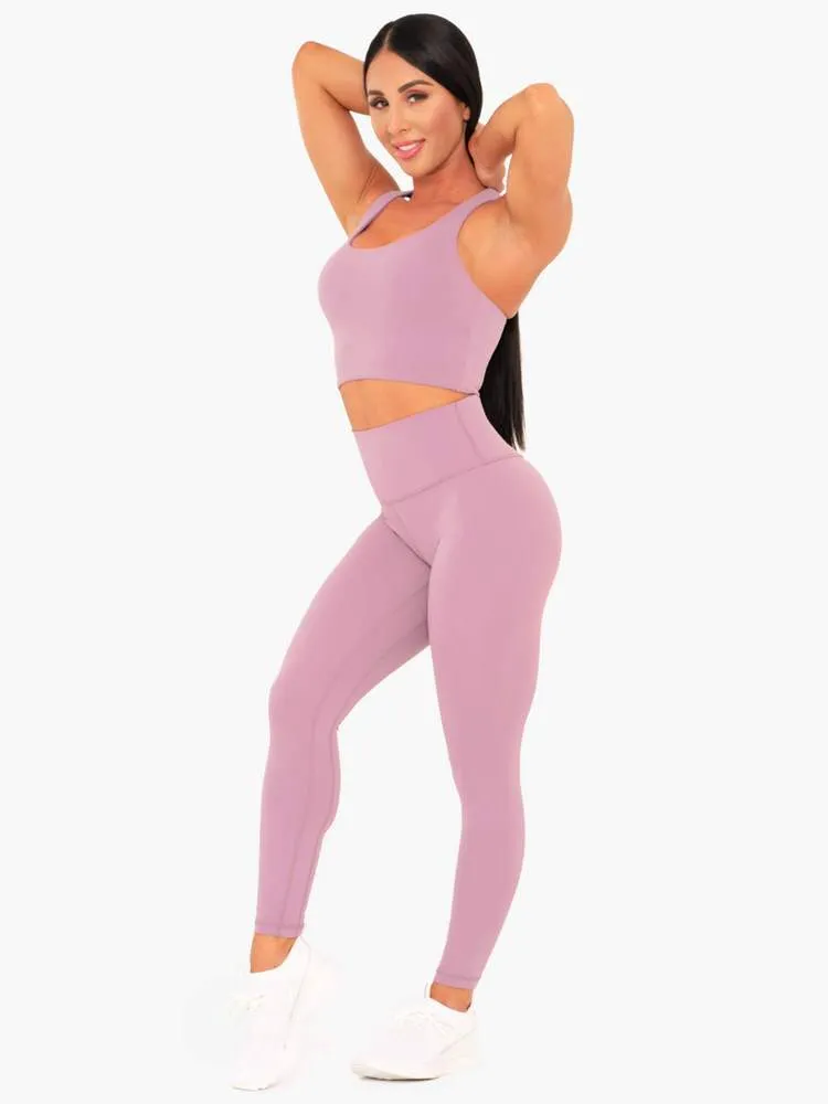 NKD HIGH WAISTED LEGGINGS GRAPE