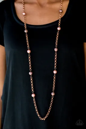 Paparazzi Accessories  - Showroom Shimmer #L146 - Copper Necklace