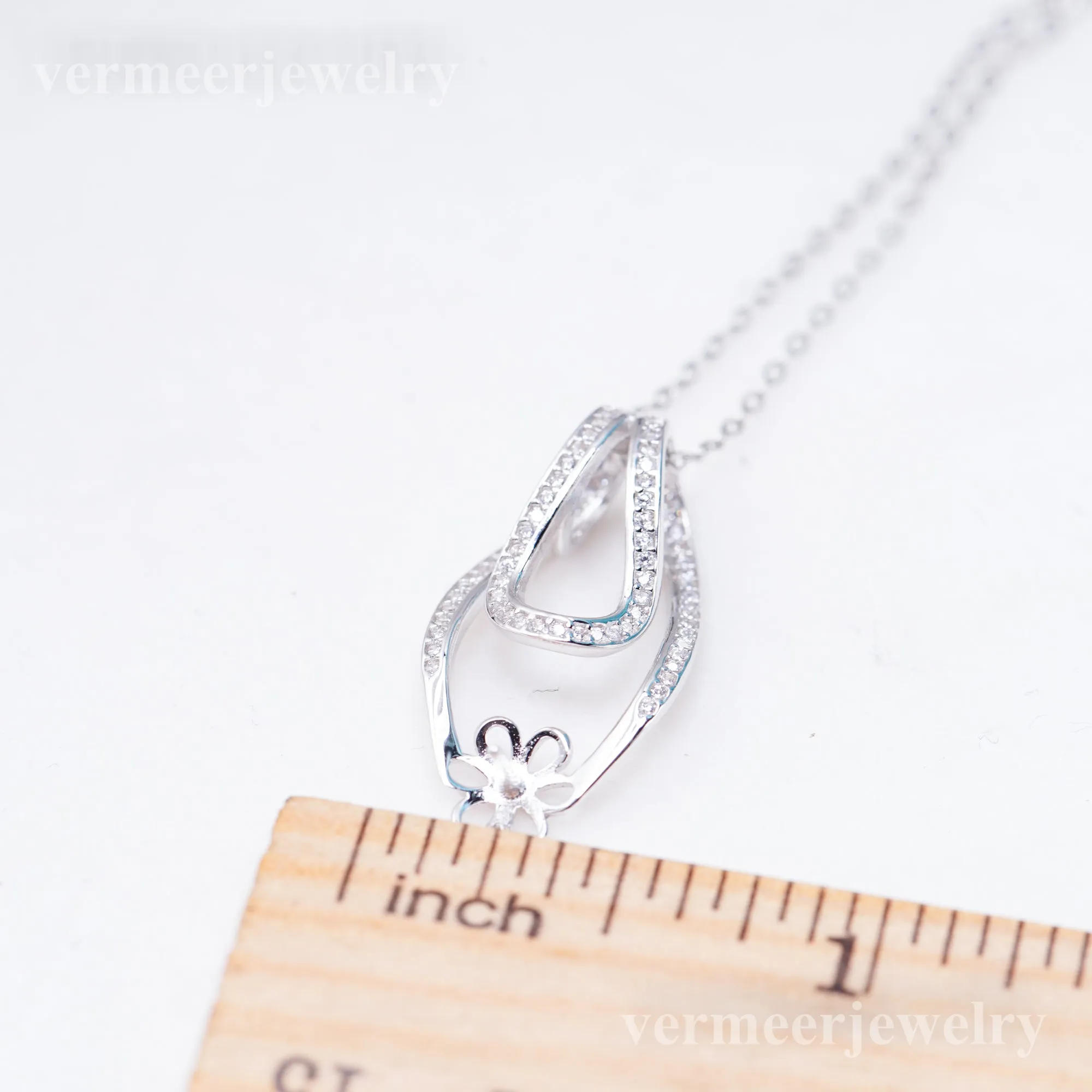 Pe011104 DIY 9-12mm Natural Freshwater pearl pendant accessory 925 sterling silver engagement jewelry necklace for women